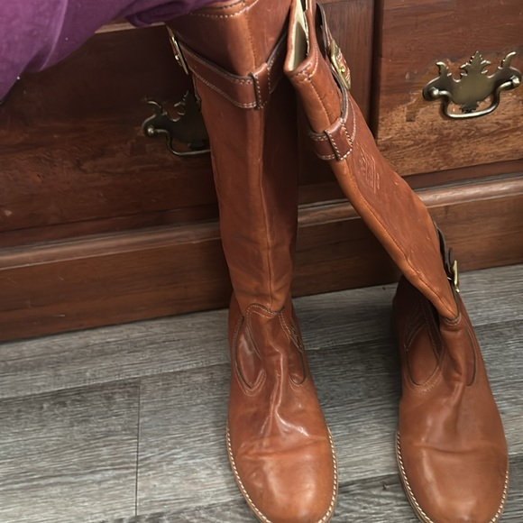 Coach Whitley Brown Leather Riding Boots - Picture 7 of 10